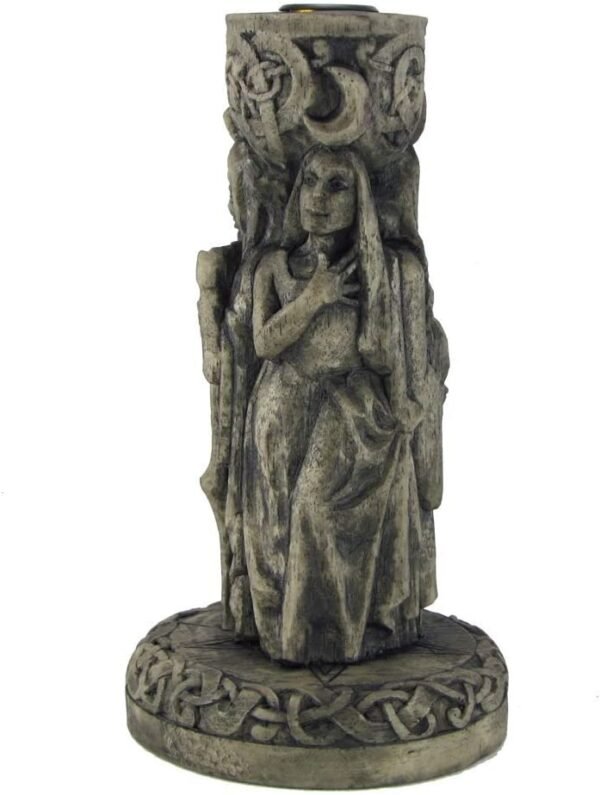 Magicun Altar~Dryad Design Goddess Candle Holder Stone Finish