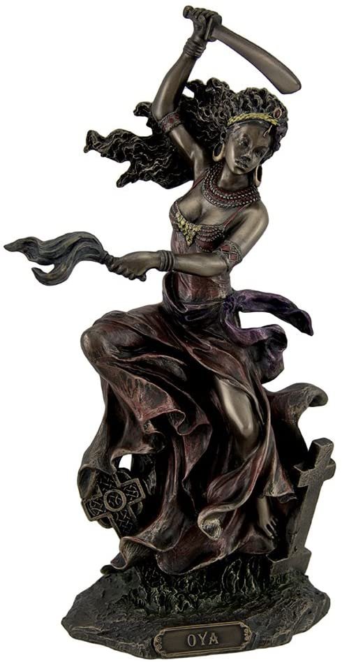Magic  Collection~Bronzed OYA Goddess of Wind and Transformation Statue