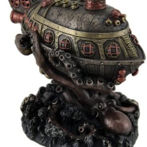 Magic  Collection~Steampunk Submarine Vs. Octopus Decorative Trinket Stash Box