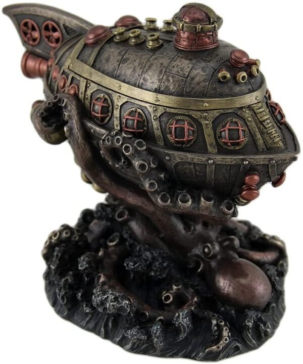 Magic  Collection~Steampunk Submarine Vs. Octopus Decorative Trinket Stash Box