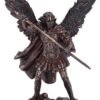 Light Collection~Bronze Saint Michael the Defender Archangel Figurine, One Size