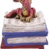 Magicun N.Giftware~Red Dragonling Diaries Dragon Book Box, Polyresin, 11.3cm