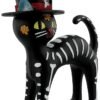 Grindstore Day Of The Dead Cat In The Hat Black Ornament 20cm