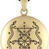 Bronze Papa Damballah Voodoo Loa Veve Symbol Pendant Necklace