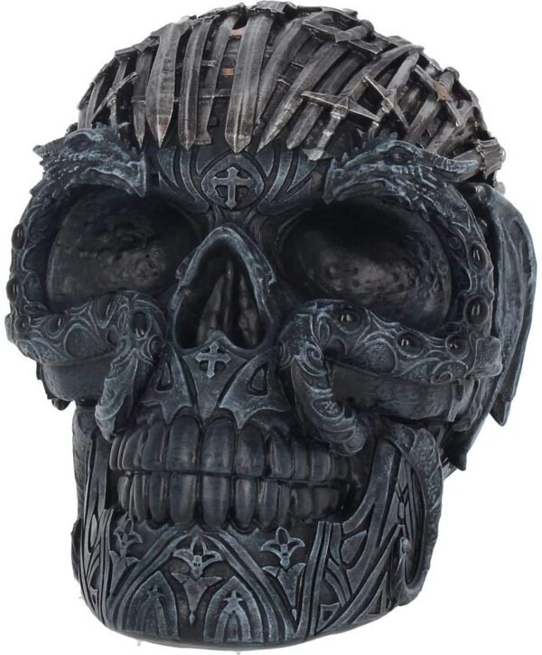 Magicun N.Giftware~Sword Skull 18.5cm Figurine, Resin, Black