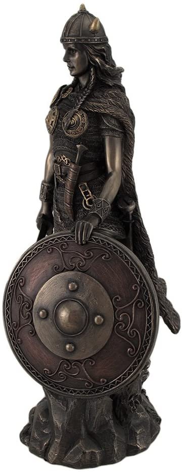 Magic  Collection~Viking Shieldmaiden Bronze Finished Statue Norse Mythology