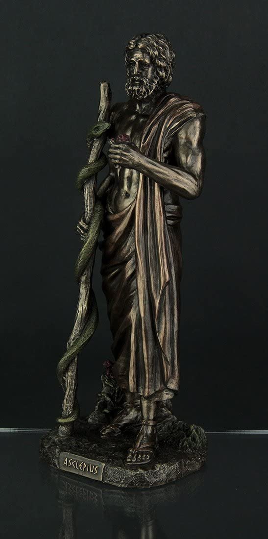 Magic  Collection~Asclepius Greek God of Medicine Bronze Finish Statue
