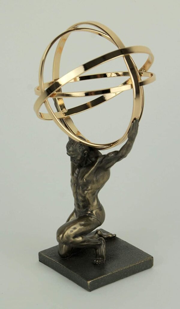 Magic  Collection~Bronze and Gold Finsh Atlas Carrying Celestial Sphere Statue