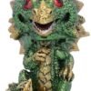 Fantasy Collection~ Bobling Green Metallic Dragon Bobble Head Figurine, Polyresin, 9.5cm