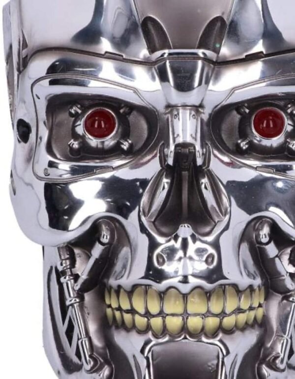 Magicun N.Giftware~T-Terminator Head Wall Plaque 16cm Silver, Polyresin, 23cm