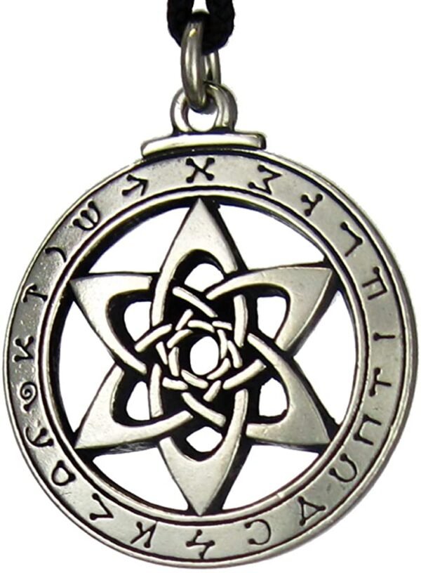 Soloman Pentant~Pewter Astrologer's Star Pendant Angel Necklace