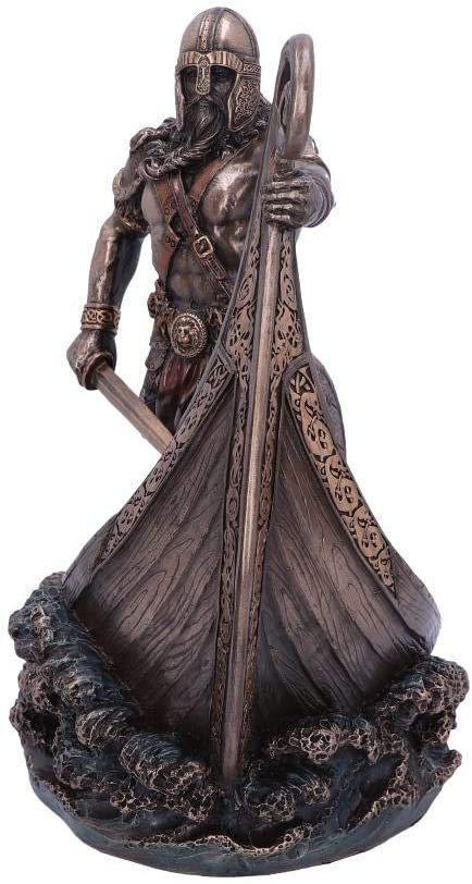 Nemesis Now Bronzed Halvor Viking Longship Figurine, One Size