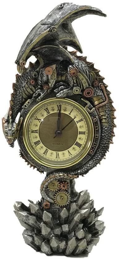 Steampunk Collection~Clockwork Reign Clock 32cm Grey