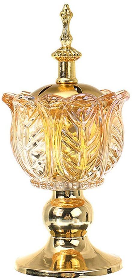 Witchcraft~Foviza Arabian Incense Burner Holder for Bakhoor Oud Incense Sticks,Crystal Frankincense Resin Burner,Home Decor