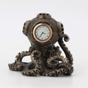 Magic  Collection~5.2 Inch Steampunk Octopus Diving Bell Clock Antique Inch Statue