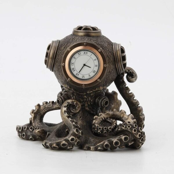 Magic  Collection~5.2 Inch Steampunk Octopus Diving Bell Clock Antique Inch Statue
