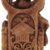 Magicun Altar~Dryad Design Seated Norse Goddess Frigga Statue Wood Finish