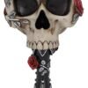 Dark Collection~B4327M8 Gothic Roses Goblet 18cm Black, Resin w/stainless steel insert, One Size