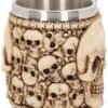 Dark Collection~Tankard Of Skulls Mug 14cm Ivory