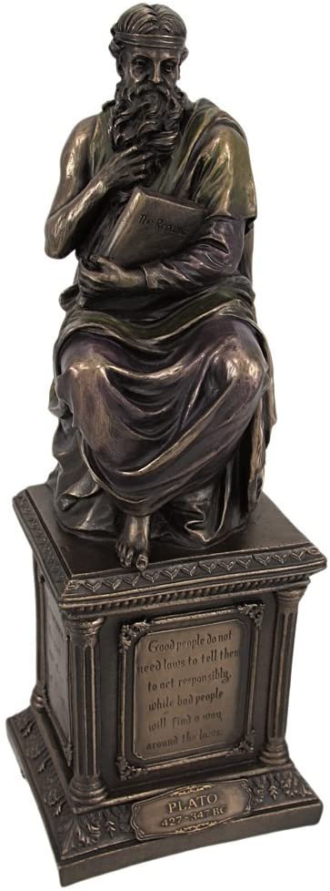 Magic  Collection~Bronze Finish Plato Statue Philosophy