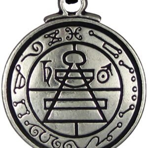 Soloman Pentant~Pewter Talisman Secret Seal of Solomon Pentacle Pendant - 1.25 Inch Diameter