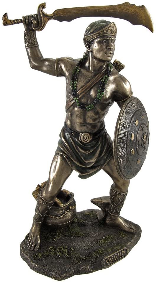 Magic  Collection~Bronzed Oggun God of War, Iron and Hunting Statue