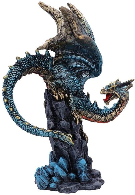 Fantasy Collection~ U5071R0 Hear Me Roar Blue Dragon Calling Figurine, Polyresin, One Size
