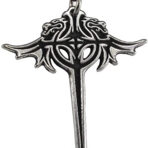 Soloman Pentant~Pewter Dracula's Order of The Dragon Vampire Cross Necklace