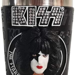 61TngN3Nx5L._AC_SL1000 Band Merchandise~ Officially Licensed KISS Glam Range Paul Stanley The Starchild Shot Glass, Black, 8.5cm