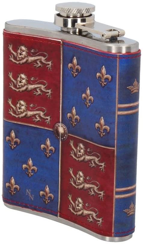 Magicun N.Giftware~Medieval Hip Flask 13cm Blue, 7cm