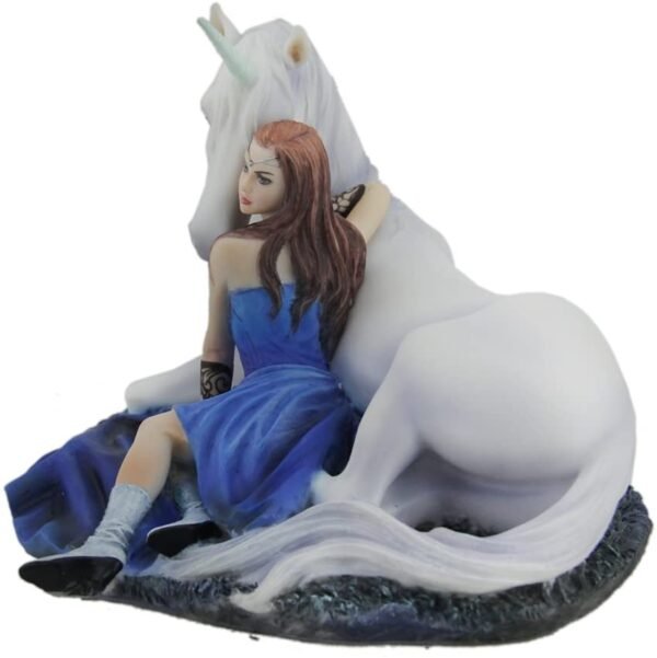 Magic  Collection~Anne Stokes Blue Moon Unicorn Hand Painted Fantasy Statue
