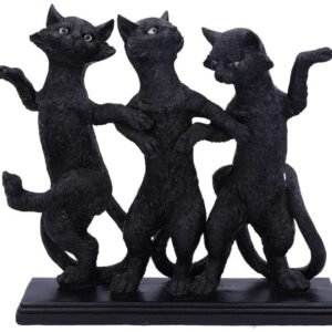 Animal Collection~ Puurfect Posture Dancing Black Cats Figurine, Polyresin, One Size
