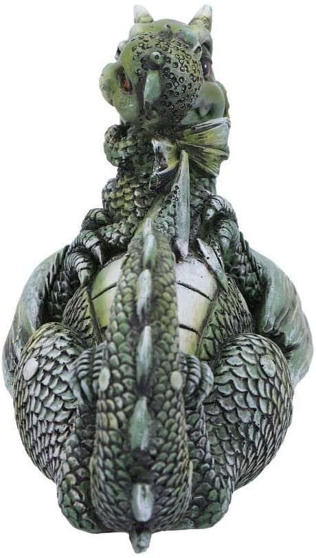 Fantasy Collection~ Sweetest Moment Green Dragon and Dragonling Kissing Figurine, Polyresin, 20.2cm