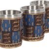 Magicun N.Giftware~Medieval (Set of Four) Shot Glasses 12cm Blue