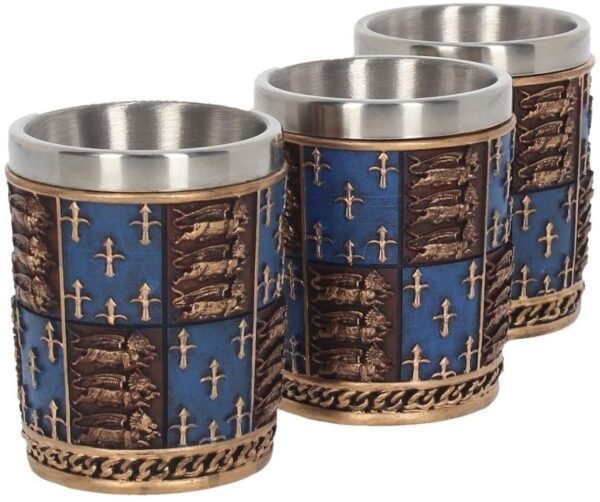 Magicun N.Giftware~Medieval (Set of Four) Shot Glasses 12cm Blue