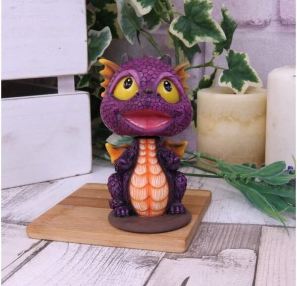 Fantasy Collection~ Bobagon Dragon Bobblehead 10.5cm Red, Resin, One Size