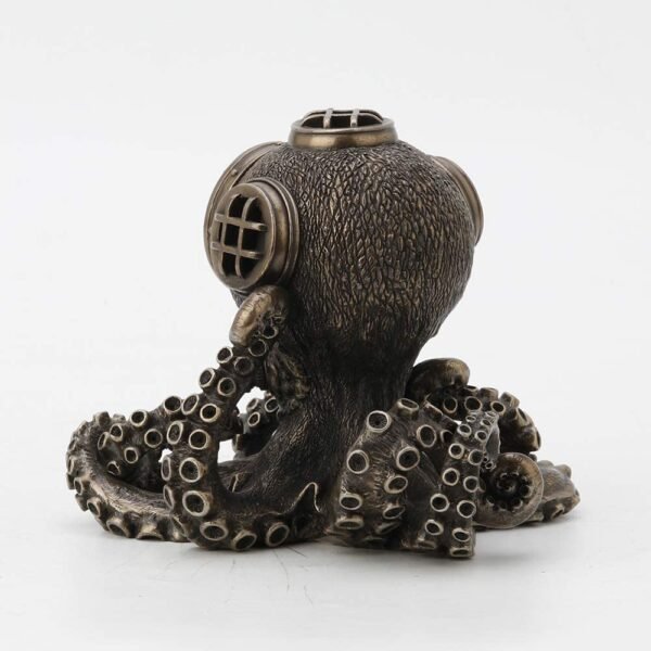 Magic  Collection~5.2 Inch Steampunk Octopus Diving Bell Clock Antique Inch Statue