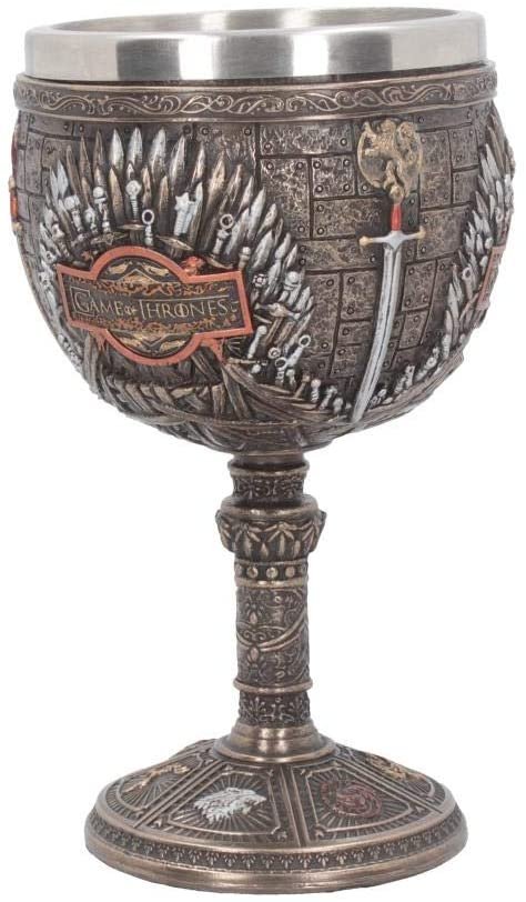 Magicun N.Giftware~, Bronze Game Iron Throne Chalice Goblet 17cm, One Size