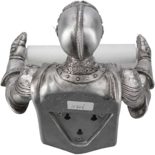 Mythology Collection~ Brave Knight Toilet Roll Holder 24cm Silver