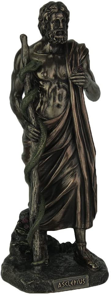 Magic  Collection~Asclepius Greek God of Medicine Bronze Finish Statue