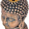 Spirit of Equinox Buddha Head Backflow Incense Burner Bronze