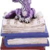 Nemesis Now U5014R0 Purple Dragonling Diaries Dragon Book Box, Polyresin, 11.3cm