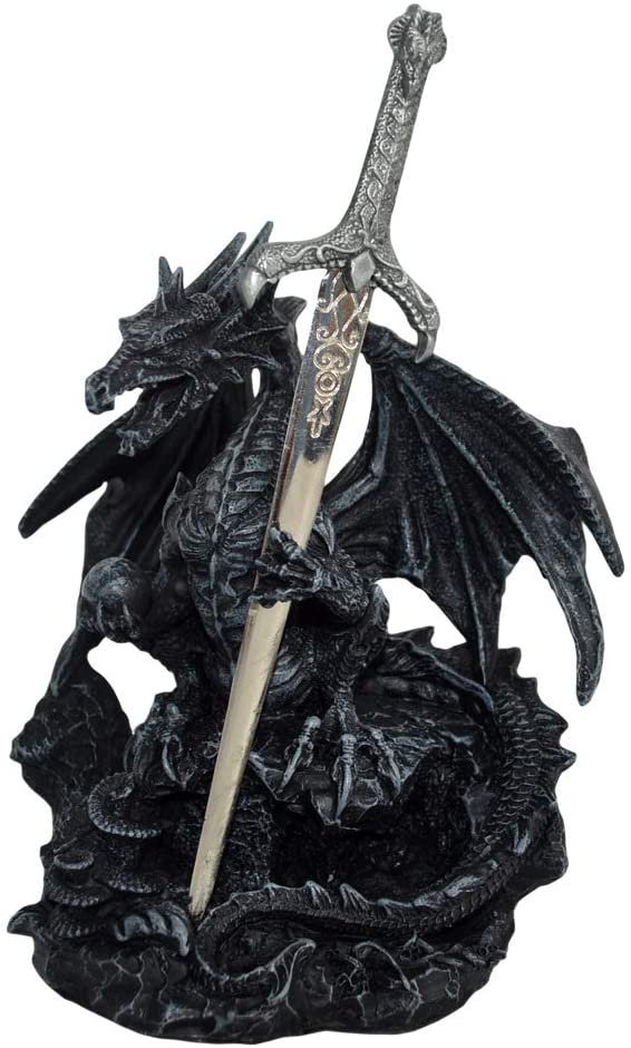Magicun N.Giftware~Oath of The Dragon 19cm, Resin, Black