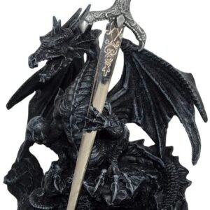 Nemesis Now Oath of The Dragon 19cm, Resin, Black