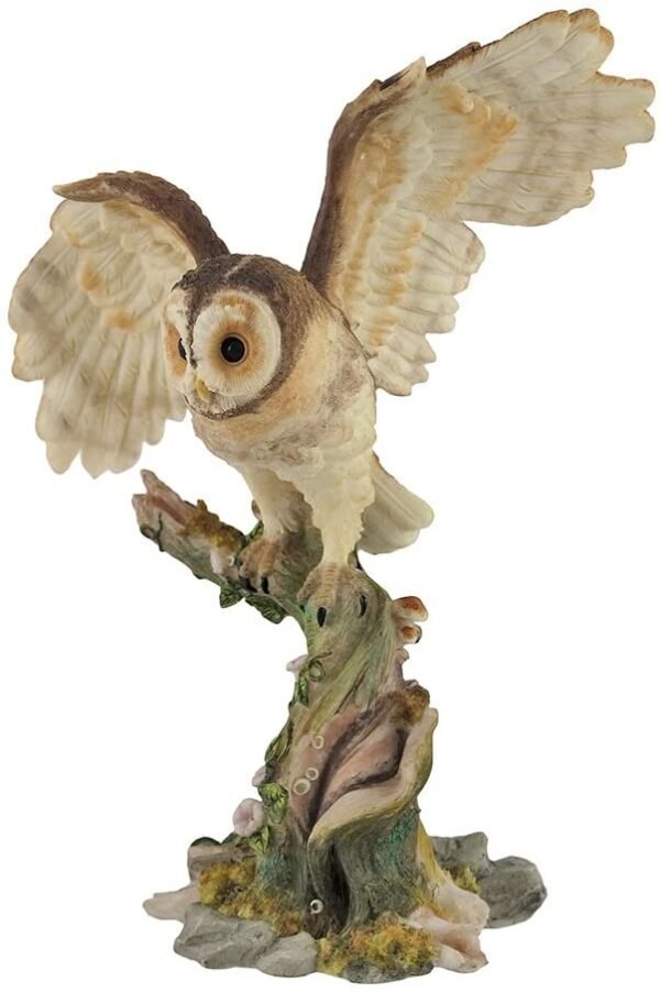 Magic  Collection~Owl Spreading Wings on Perch Statue
