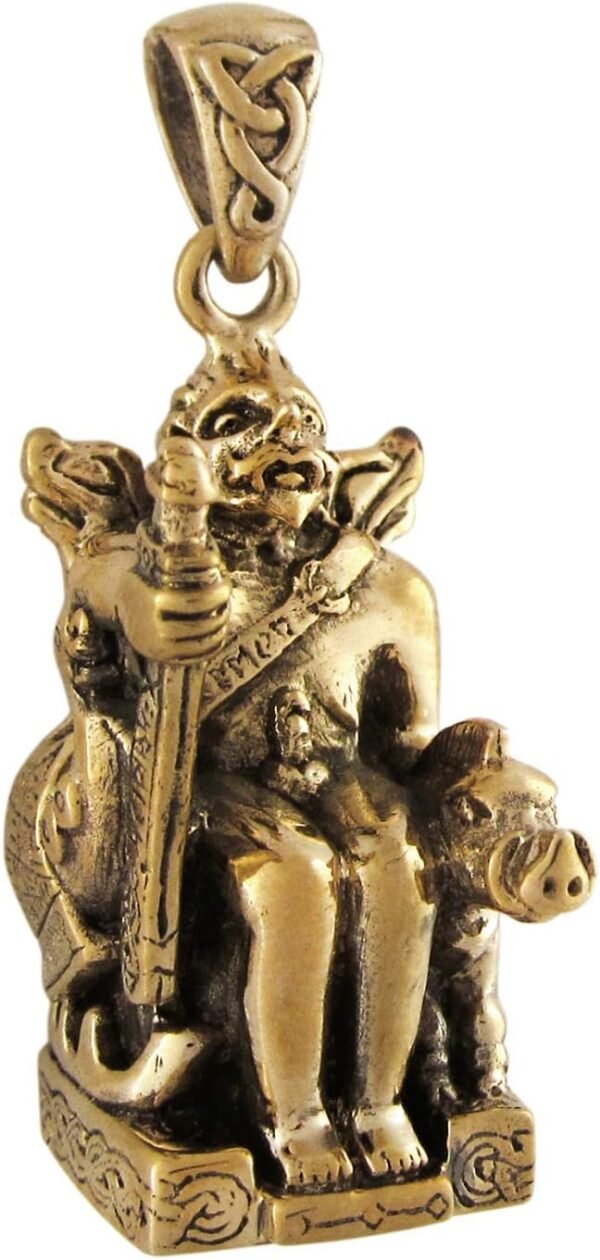 Bronze Norse Freyr Viking God of Harvest Pendant
