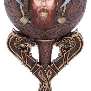 Mythology Collection~ B4952R0 Drakkar Viking Dragon Boat Goblet, Resin w/stainless steel insert, Brown, One Size