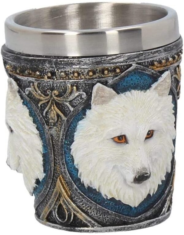 Animal Collection~ Ghost Wolf (Set of Four) Shot Glasses 8cm White