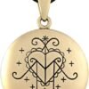 Moonlight Mysteries Bronze Ezili Freda Voodoo Loa Veve Symbol Pendant Necklace