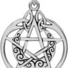 Sterling Silver Crescent Moon Pentacle Pentagram Pendant